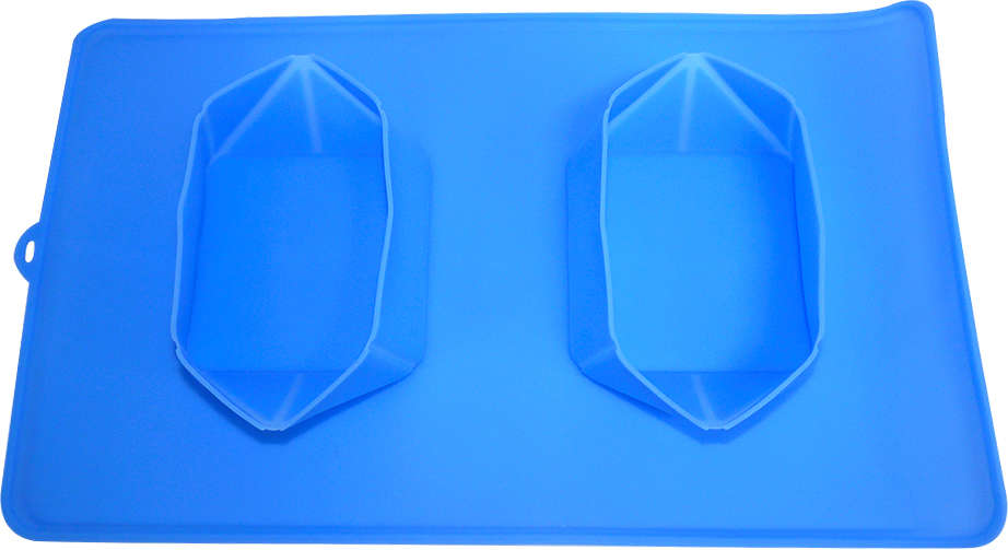 Comedouro e Bebedouro Silicone Quadrado Azul - Tam. Único