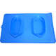 Comedouro e Bebedouro Silicone Quadrado Azul
