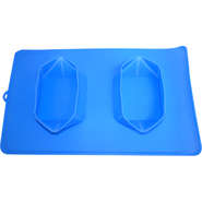 Comedouro e Bebedouro Silicone Quadrado Azul - Tam. Único