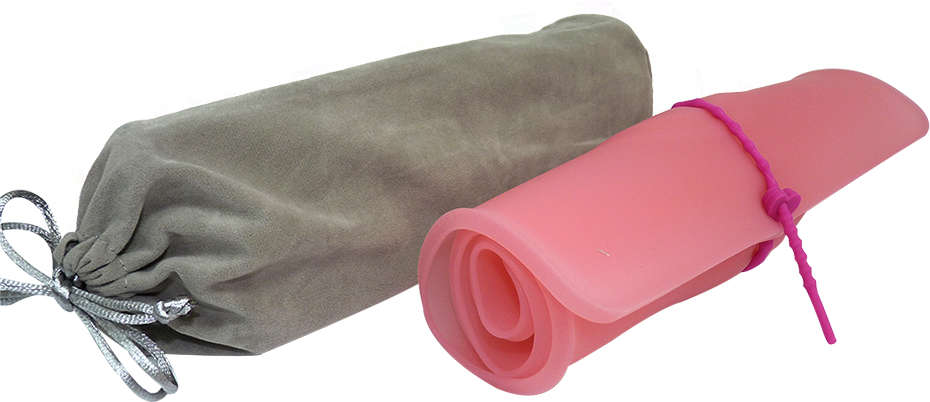 Comedouro e Bebedouro Silicone Redondo Rosa - Tam. Único