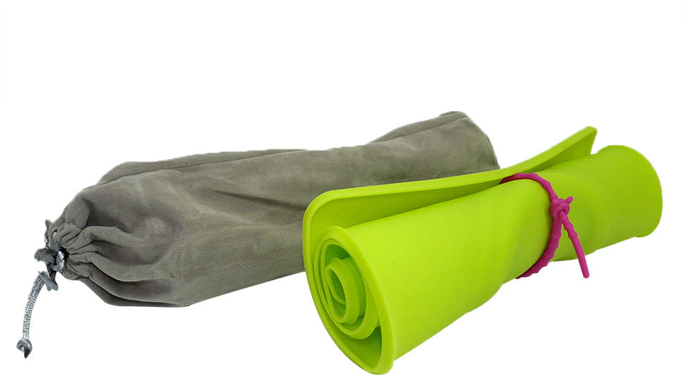 Comedouro e Bebedouro Silicone Redondo Verde - Tam. Único