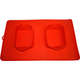 Comedouro e Bebedouro Silicone Quadrado Vermelho