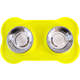 Tigela Dupla de Inox com Base de Silicone Amarelo