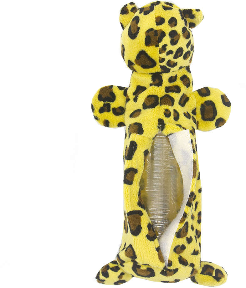 Brinquedo de Pelúcia Onça com Garrafa Pet - Tam. Único