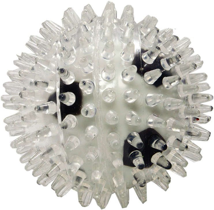 Brinquedo Bolinha TPR de Futebol com Espinhos e Som - Tam. Único