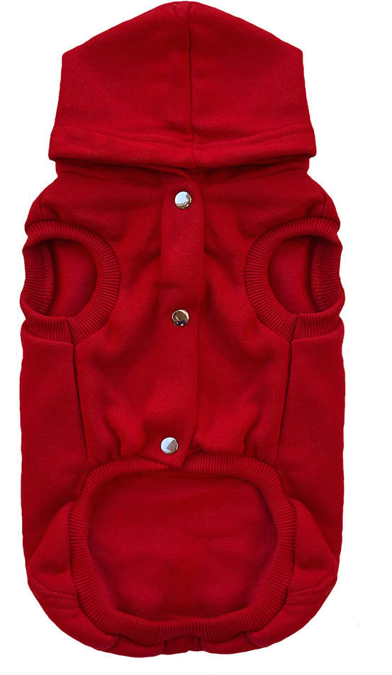 Casacao Moletom Vermelho para Cães e Gatos - Tam. 09