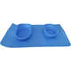 Comedouro e Bebedouro Silicone Redondo Azul