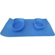 Comedouro e Bebedouro Silicone Redondo Azul - Tam. Único