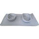 Comedouro e Bebedouro Silicone Redondo Cinza
