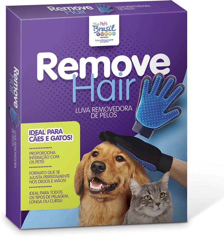 Luva The Pets Brasil Removedora de Pelos Azul - Tam. Único
