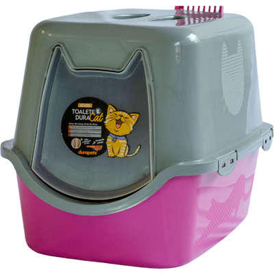 Bandeja Sanitária Durapets Toalete Rosa para Gatos