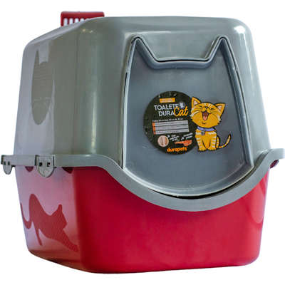 Bandeja Sanitária Durapets Toalete  Vermelho para Gatos