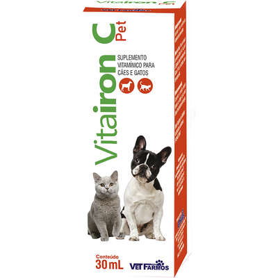 Suplemento Vitamínico Vet Farmos Vitairon C Pet para Cães e Gatos