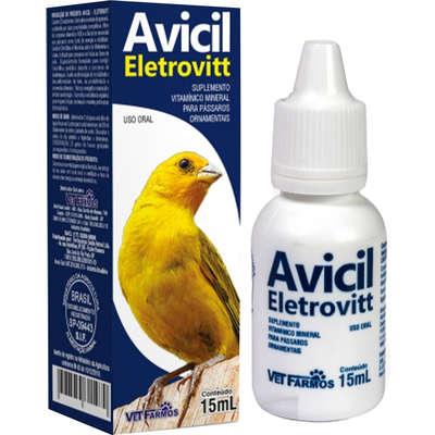 Suplemento Vitamínico Mineral Vet Farmos Avicil Eletrovitt para Pássaros