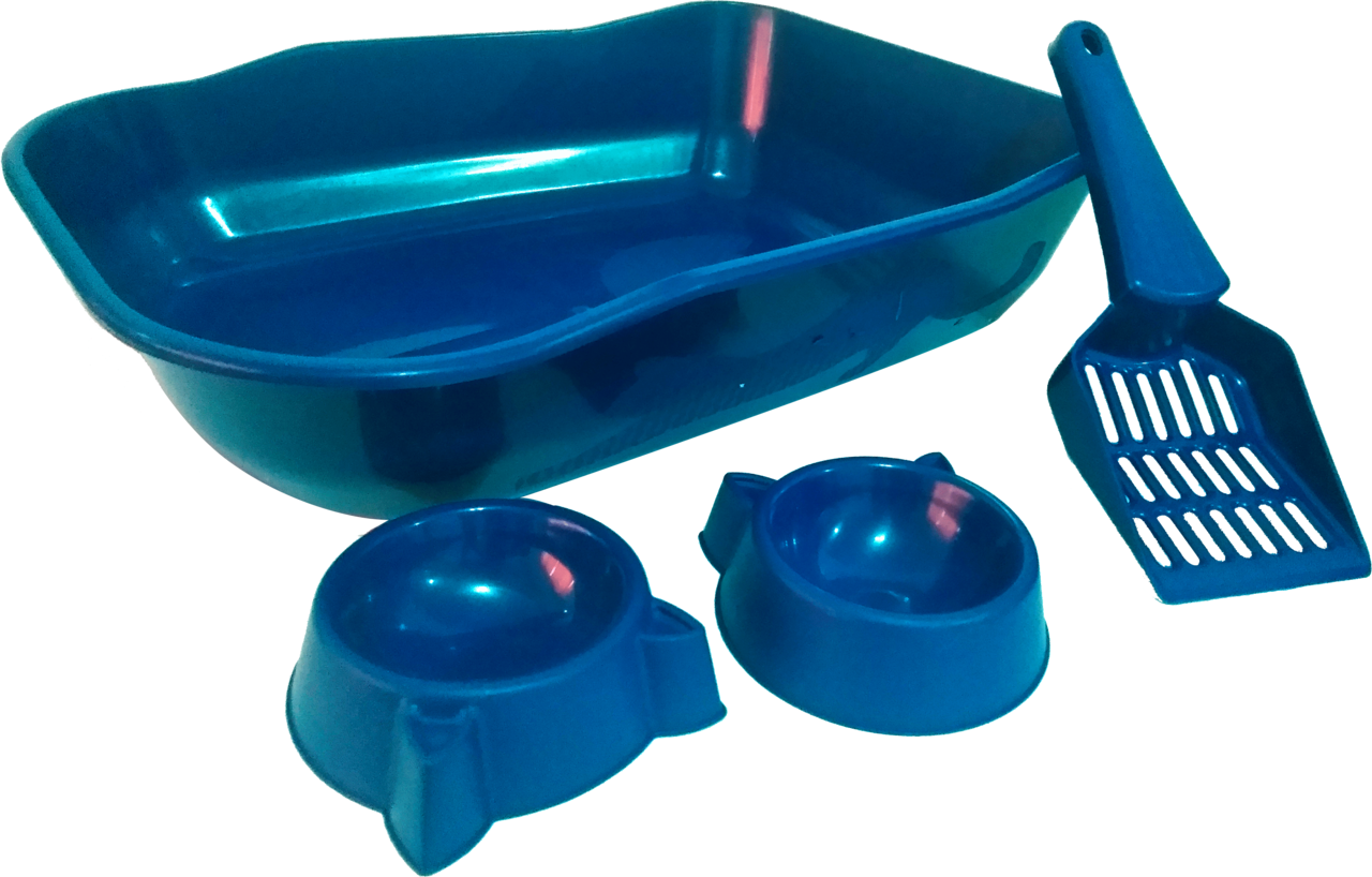 Kit de Bandeja Durapets Single Azul para Gatos - Tam. Único