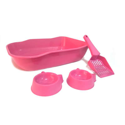 Kit de Bandeja Durapets Single Rosa para Gatos