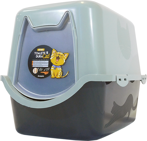 Banheiro Sanitário Durapets Toalete Preta para Gatos - Tam. Único
