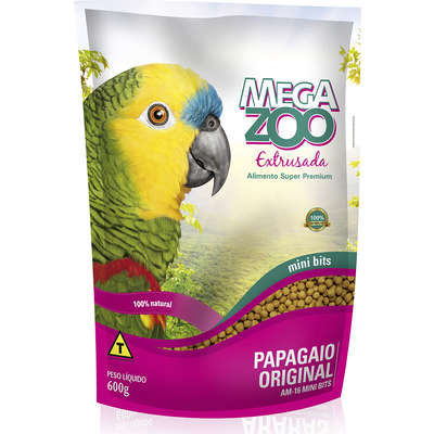 Ração Megazoo Extrusada Bits para Papagaio Mini