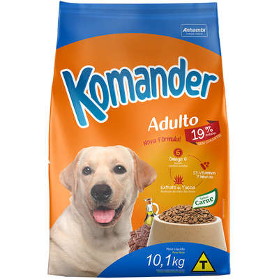 Ração Seca Komander Carne para Cães Adultos