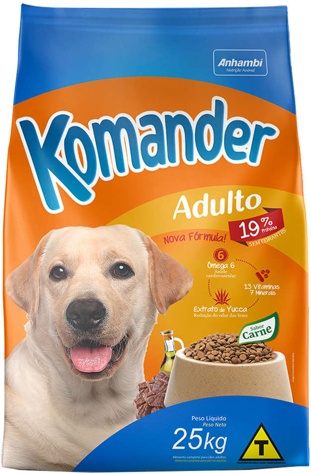 Ração Seca Komander Carne para Cães Adultos - 25Kg