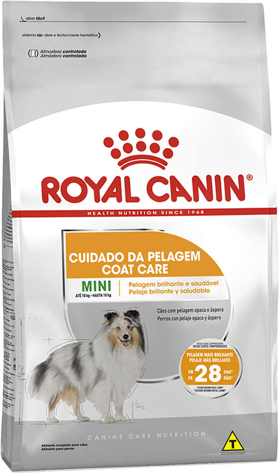 Ração Royal Canin Cuidado da Pelagem para Cães Adultos de Raças Mini a partir de 10 meses de idade - 2.5Kg