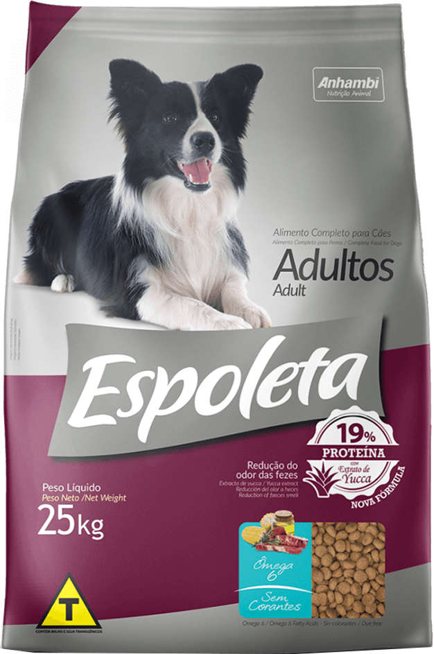 Ração Seca Espoleta Carne para Cães Adultos - 25Kg
