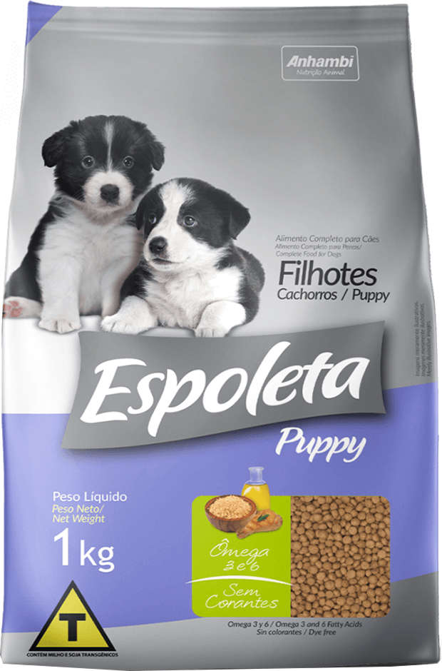 Ração Seca Espoleta Leite para Cães Filhotes - 1Kg