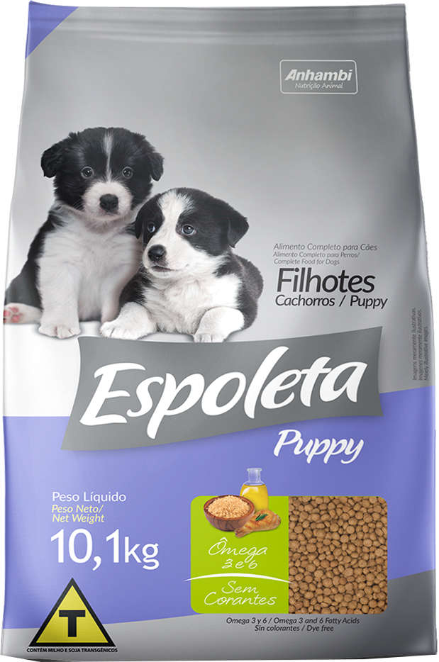 Ração Seca Espoleta Leite para Cães Filhotes - 10,1Kg