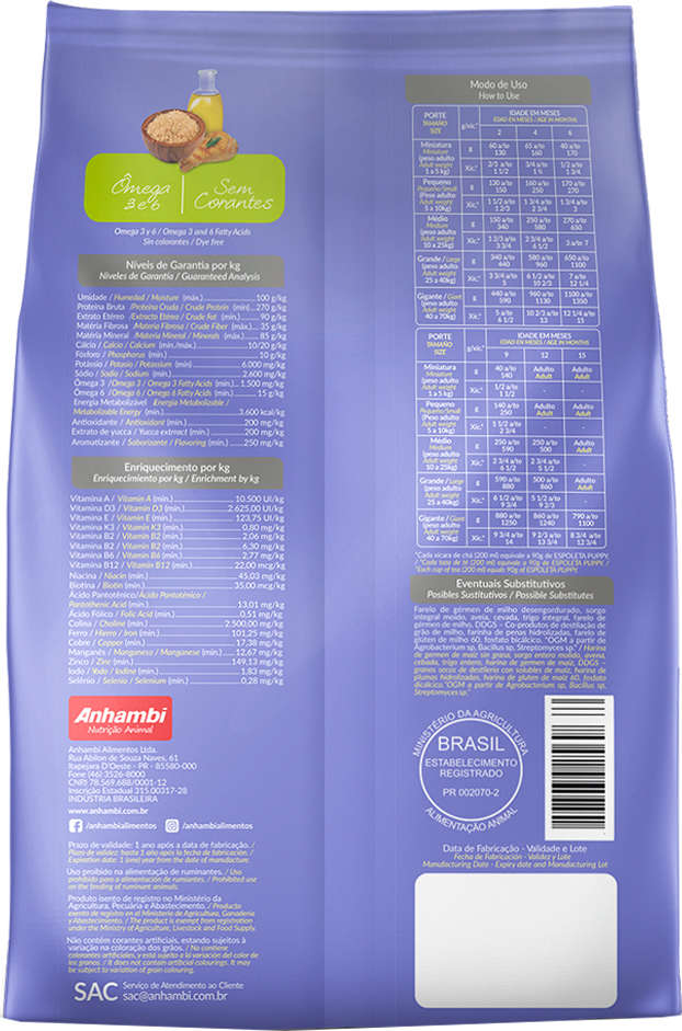 Ração Seca Espoleta Leite para Cães Filhotes - 10,1Kg