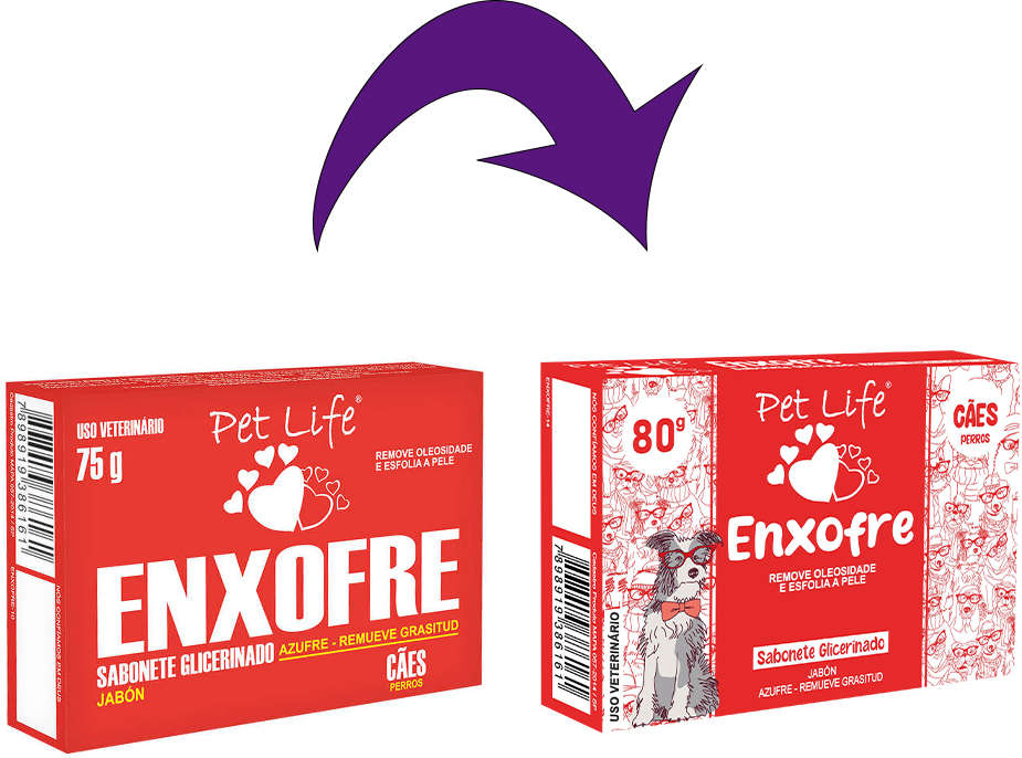 Sabonete Pet Life Enxofre para Cães - 80 g