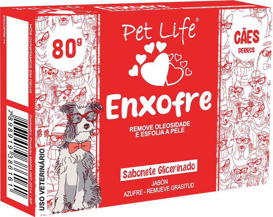 Sabonete Pet Life Enxofre para Cães - 80 g
