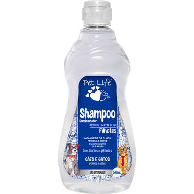 Shampoo Condicionador Pet Life Filhotes para Cães e Gatos - 540 mL