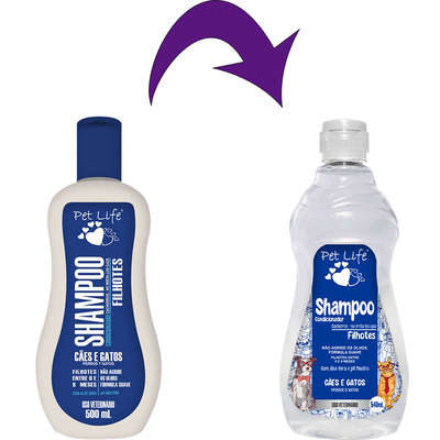 Shampoo Condicionador Pet Life Filhotes para Cães e Gatos - 540 mL