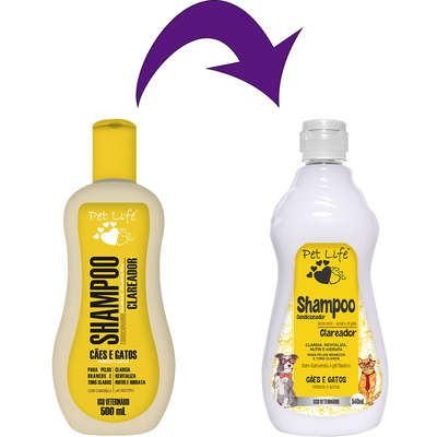 Shampoo Condicionador Pet Life Clareador para Cães e Gatos