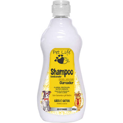 Shampoo Condicionador Pet Life Clareador para Cães e Gatos