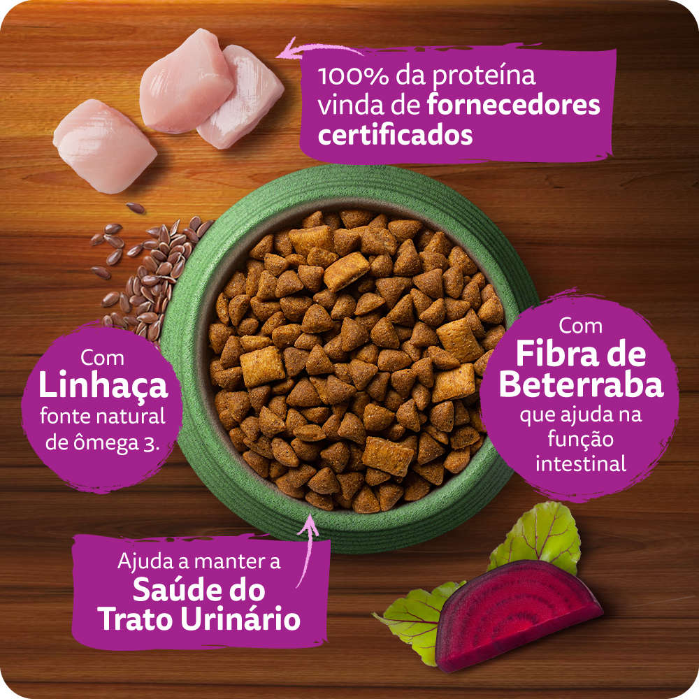 Ração Whiskas Melhor Por Natureza Frango Gatos Adultos - 2,7Kg