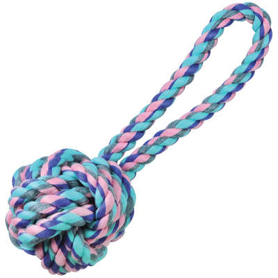 Brinquedo Bola de Corda com Alça para Cães