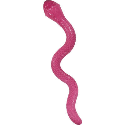 Brinquedo Cobra TPR com Dispenser para Ração Rosa para Cães