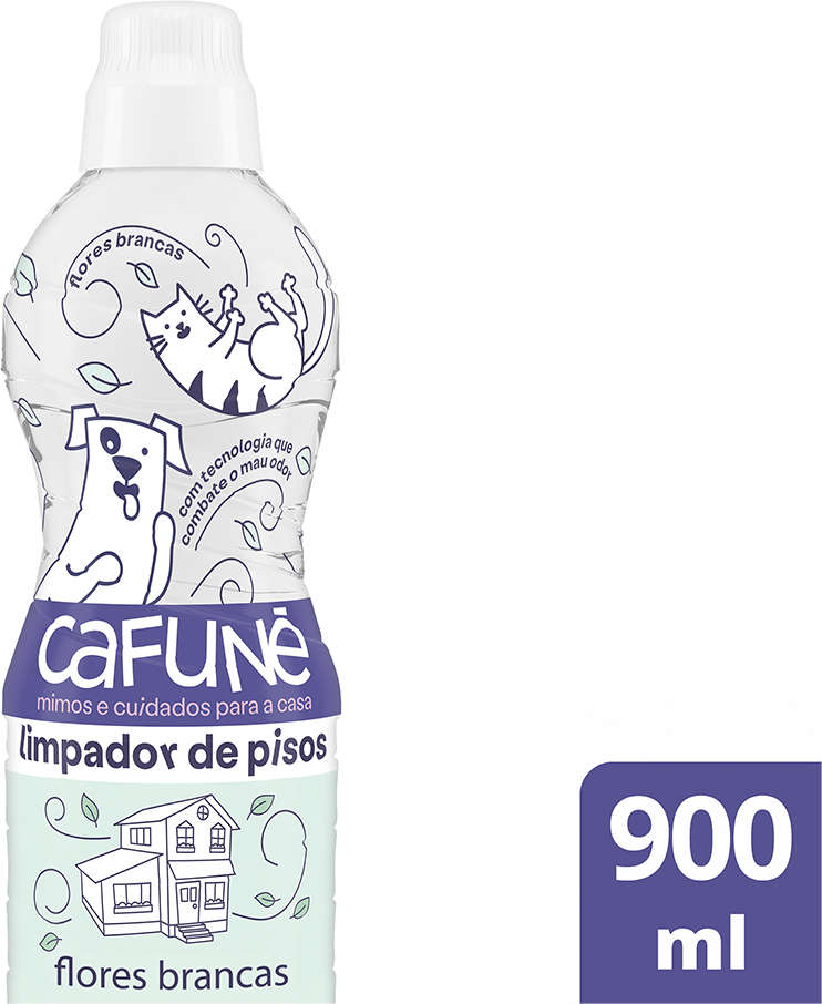 Limpador de Pisos Cafuné Flores Brancas - 900 mL