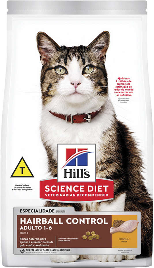 Ração Seca Hill's Science Diet Controle Bolas de Pelo para Gatos Adultos - 3Kg