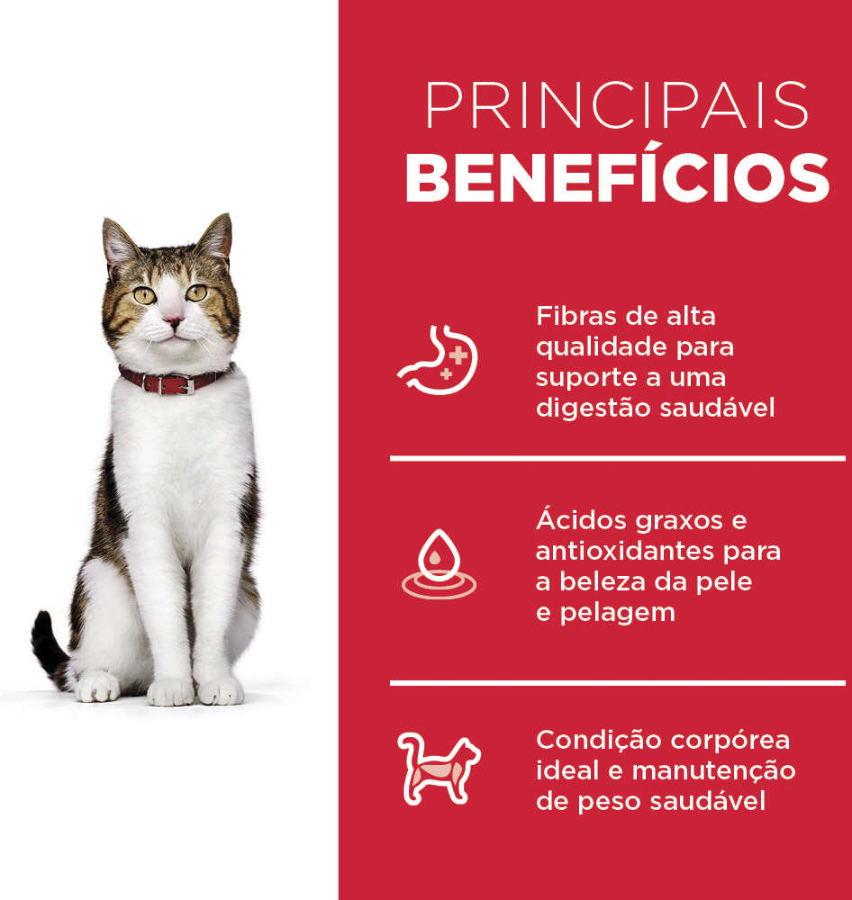 Ração Seca Hill's Science Diet Controle Bolas de Pelo para Gatos Adultos - 3Kg
