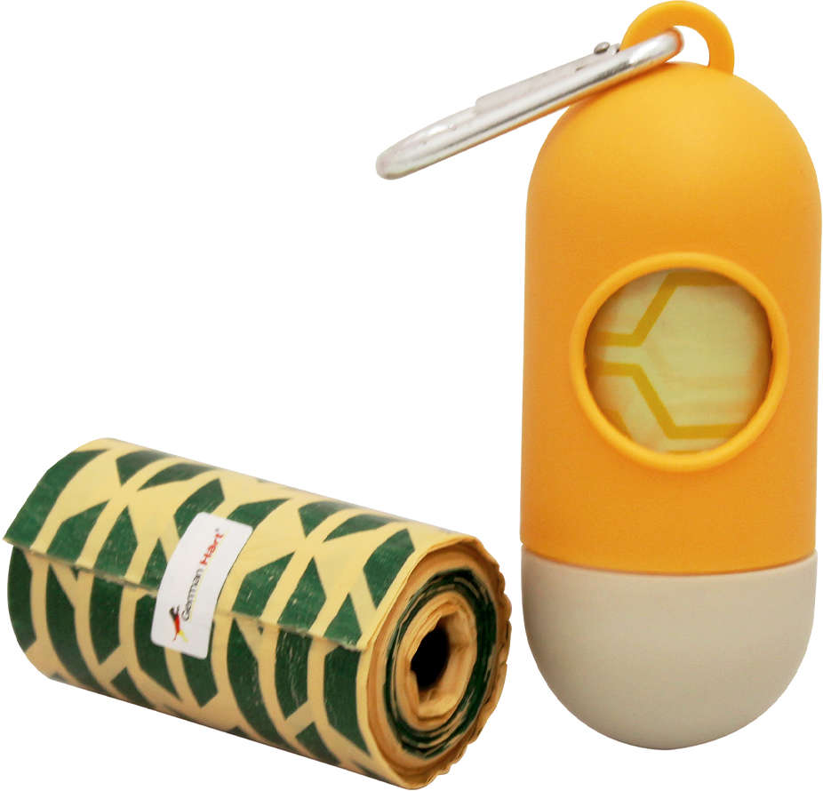 Kit Saquinhos Higienicos Cata-Caca com Dispenser GermanHart Eco Colmeia - Tam. Único