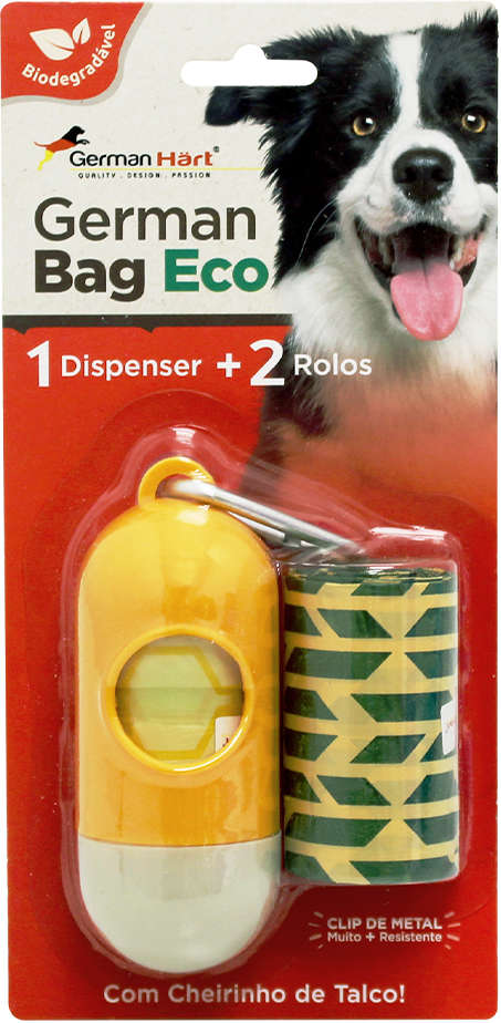 Kit Saquinhos Higienicos Cata-Caca com Dispenser GermanHart Eco Colmeia - Tam. Único