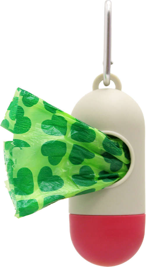 Kit Saquinhos Higienicos Cata-Caca com Dispenser GermanHart Eco Folhas - Tam. Único