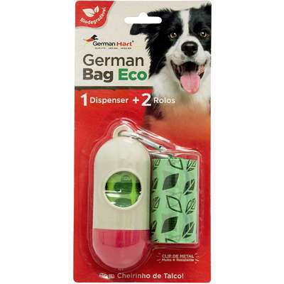 Kit Saquinhos Higienicos Cata-Caca com Dispenser Germanhart Eco Folhas