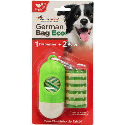 Kit Saquinhos Higienicos Cata-Caca com Dispenser Germanhart Eco Bambu
