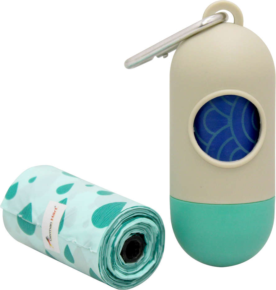 Kit Saquinhos Higienicos Cata-Caca com Dispenser GermanHart Eco Waves - Tam. Único