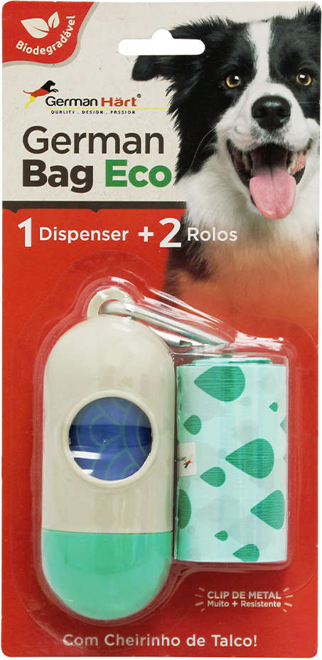 Kit Saquinhos Higienicos Cata-Caca com Dispenser GermanHart Eco Waves - Tam. Único