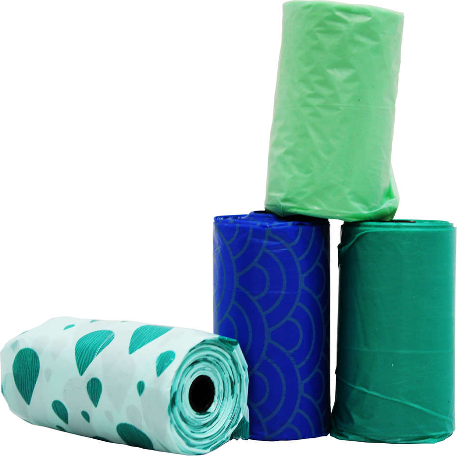 Refil Saquinhos Higienicos Cata-Caca GermanHart Biodegradável e Ecológico Waves - 4 Unidades