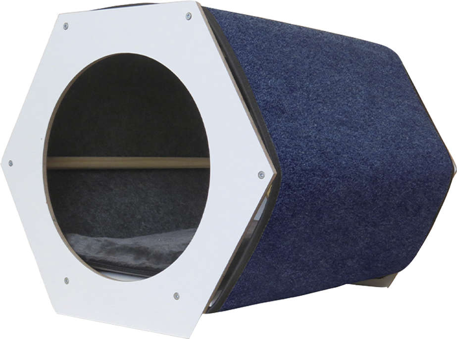 Brinquedo Arranhador Hexágono Tapete Azul - Tam. Único